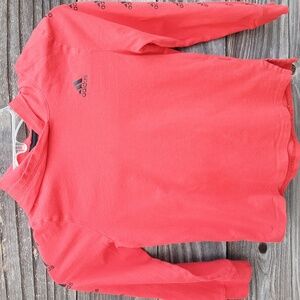 Adidas red long sleeve boy's shirt size 6